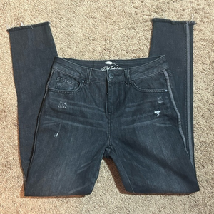 Bob Timberlake Comfort Stretch Raw Edge‎ Ankle Jean Size 4 Inseam 29 Rise 10